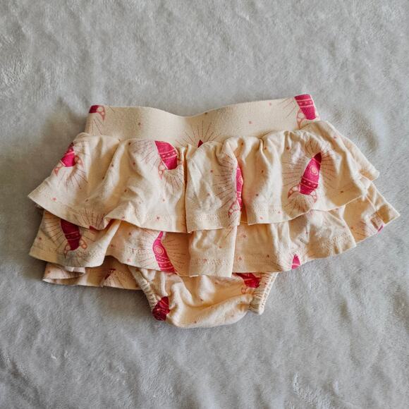 Kate Quinn EUC Baby Girl 6-12m Modal Coral Rocket Skirt Bloomer Pink - Picture 4 of 5